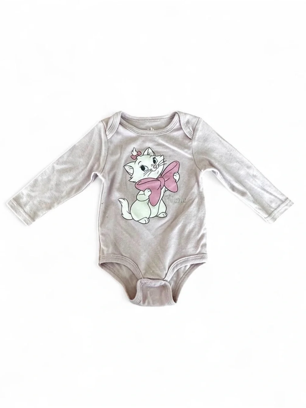 Disney Two-Pack Long-Sleeve Baby Bodysuits in Mauve and Cream